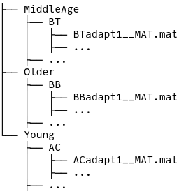 Subdirectory structure.